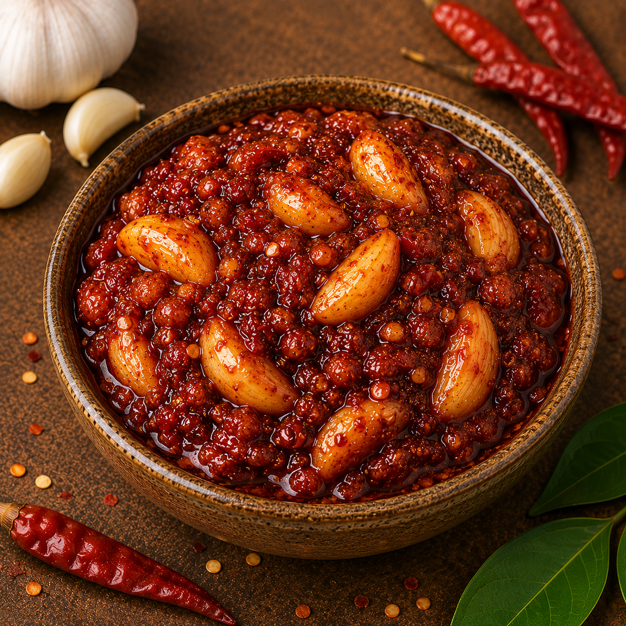 ঝাল রসুনের আচার | Spicy garlic pickle